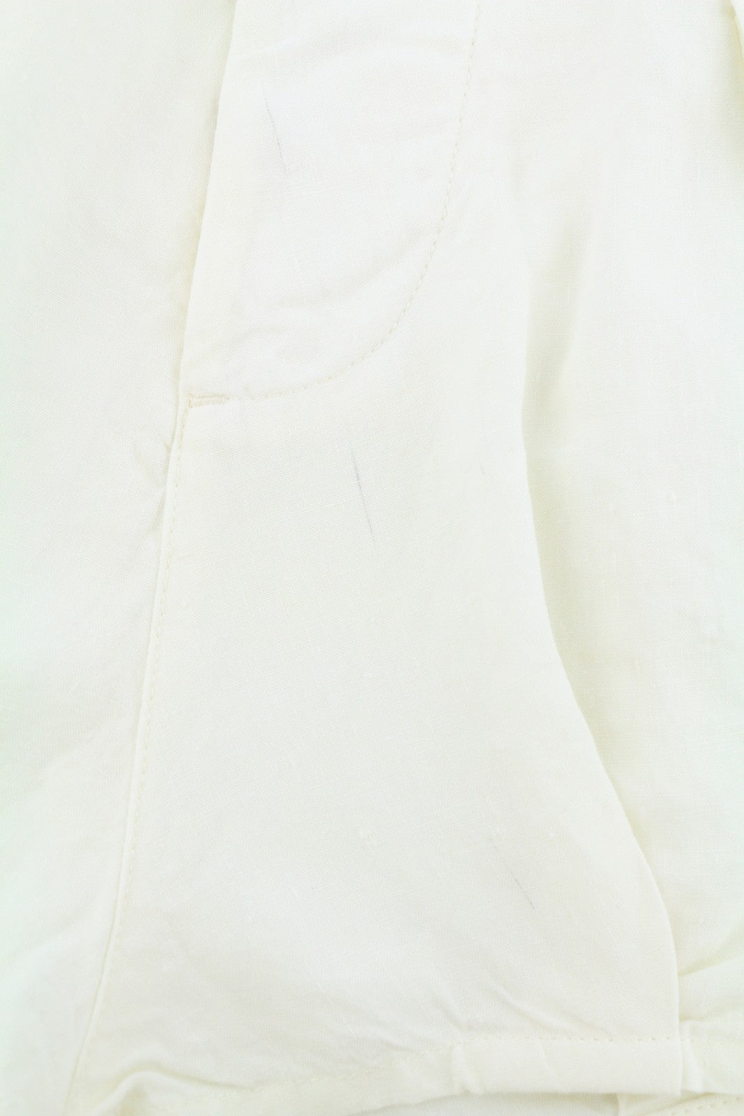 R13 Bubble Skort Women Shorts 25 White Linen Patch Pockets Button Fly SS26