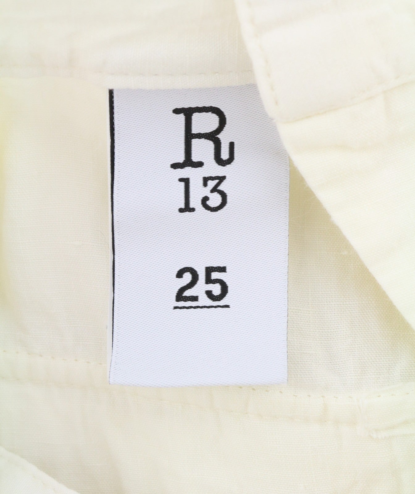 R13 Bubble Skort Women Shorts 25 White Linen Patch Pockets Button Fly SS26
