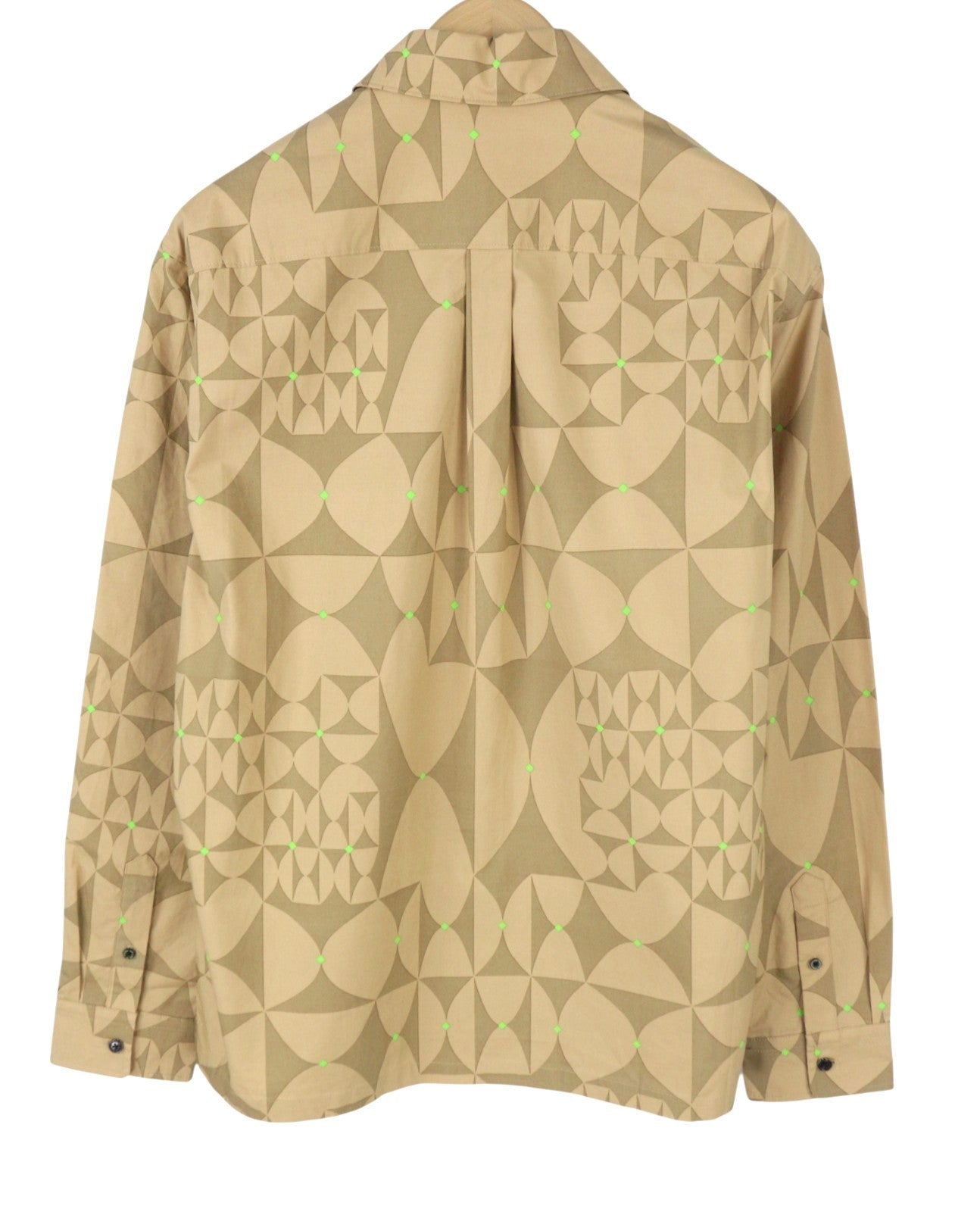 SCOTCH & SODA Men Jacket M Beige Patterned Button Spread Overshirt Lightweight