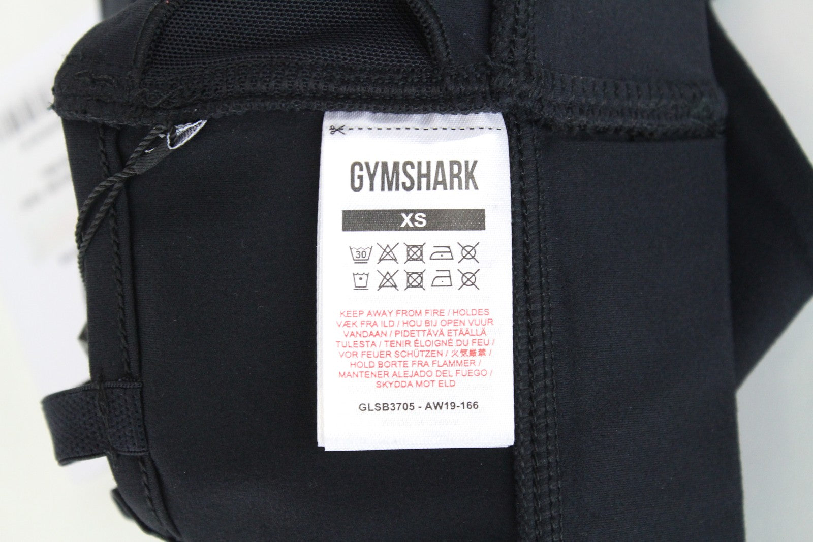 GYMSHARK Captivate Women Sport Bra XS Black Stretch Pull On Logo Activewear