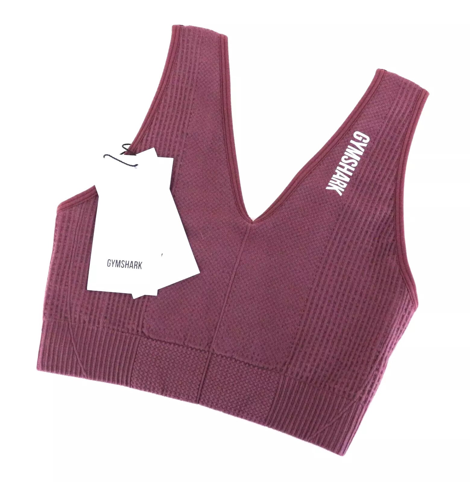 GYMSHARK Power Down Women Sport Bra XS Purple Stretch Activewear Gym Sleeveless