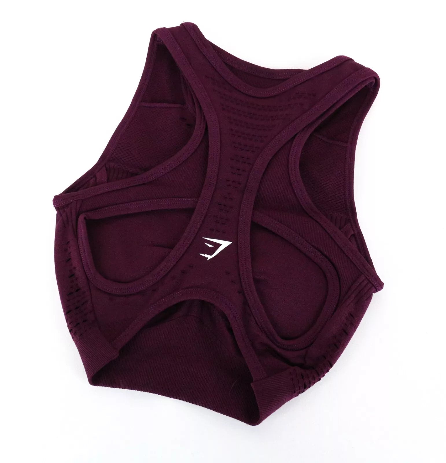 GYMSHARK Women Sport Bra XS Purple Stretch Knitted Sleeveless Activewear