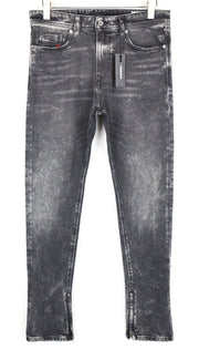 DIESEL Deepzip 084WQ Men Jeans W31/L32 Slim Carrot Fit Wash Grey Cotton Stretch