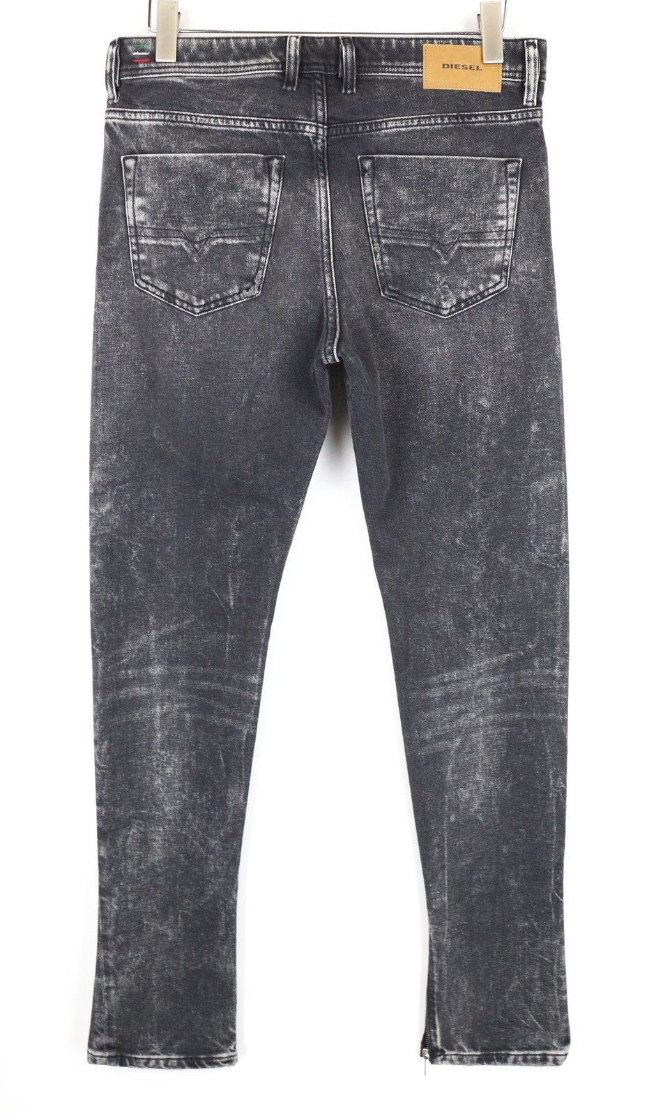 DIESEL Deepzip 084WQ Men Jeans W32/L32 Slim Carrot Grey Cotton Stretch Denim
