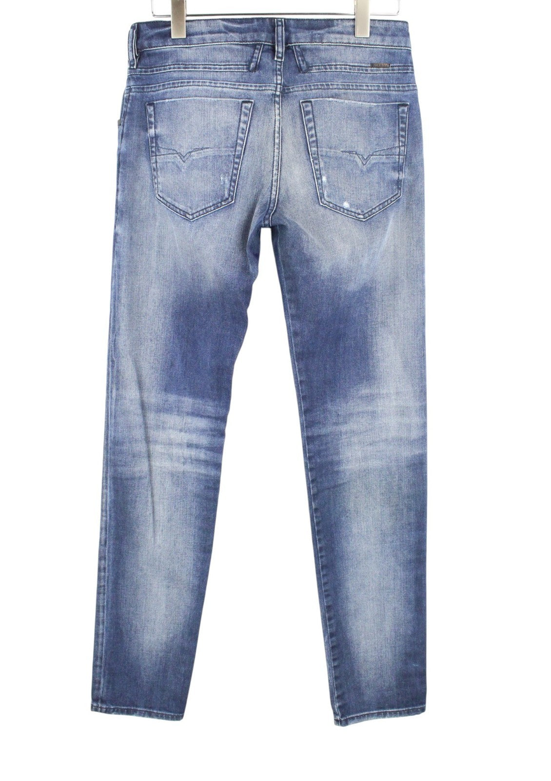 DIESEL D-Bazer 084DD Men Jeans W29/L34 Tapered Fit Washed Cotton Stretch Blue