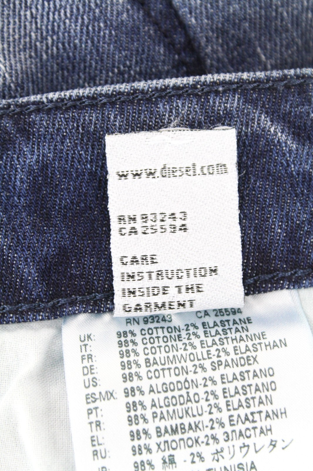 DIESEL D-Bazer 084DD Men Jeans W29/L34 Tapered Fit Washed Cotton Stretch Blue