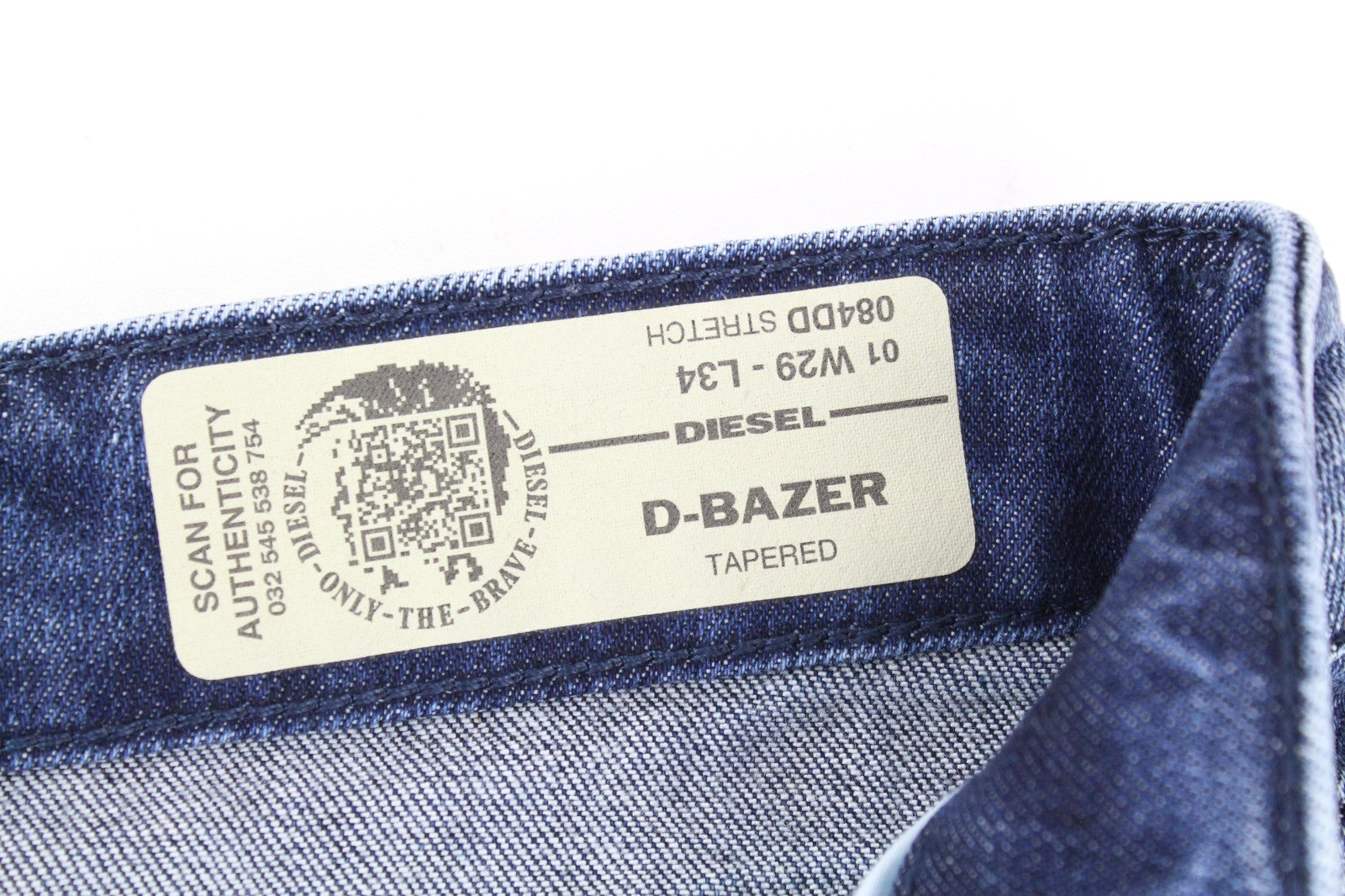 DIESEL D-Bazer 084DD Men Jeans W29/L34 Tapered Wash Cotton Stretch Blue