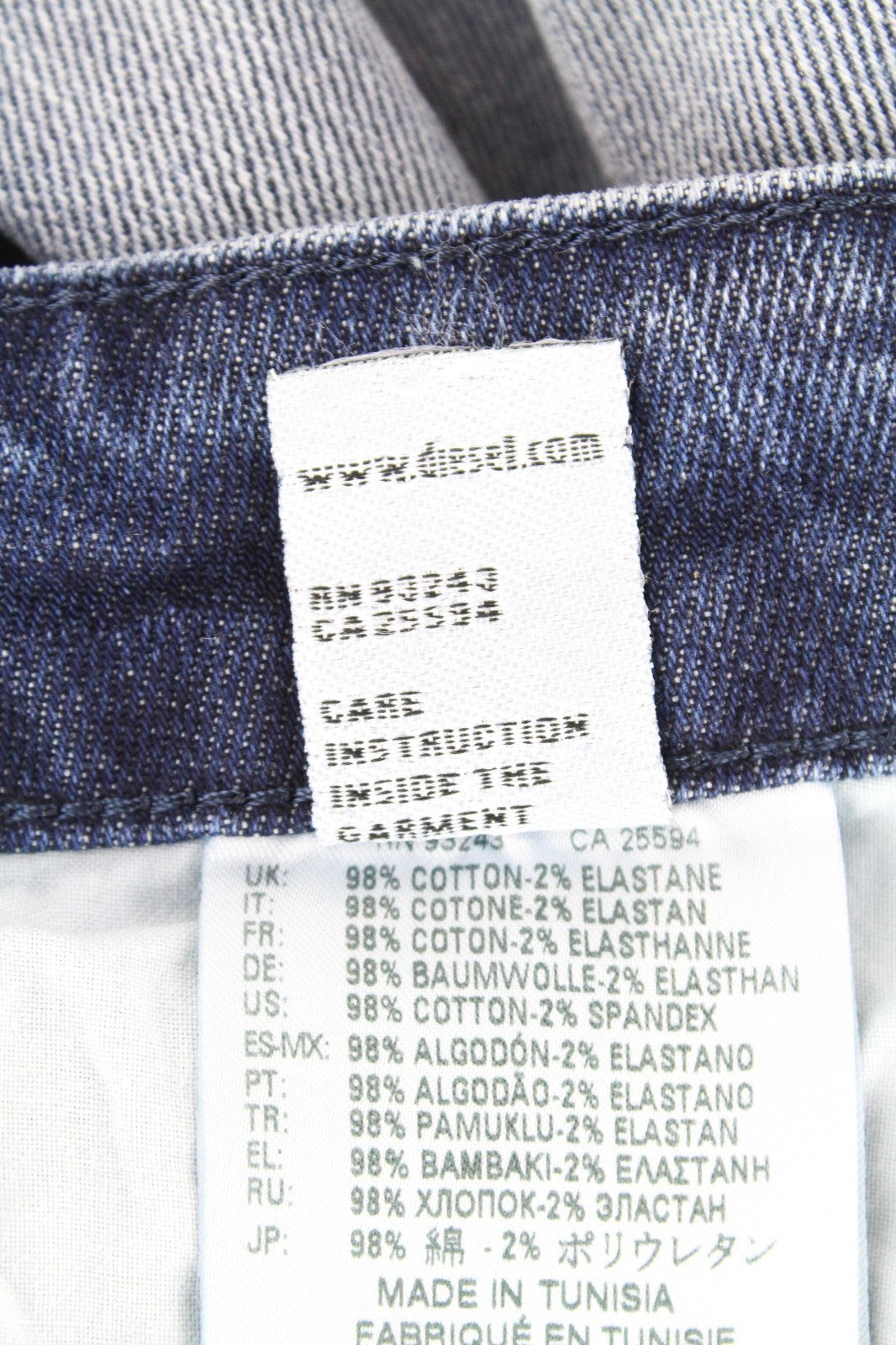 DIESEL D-Bazer 084DD Men Jeans W29/L34 Tapered Wash Cotton Stretch Blue