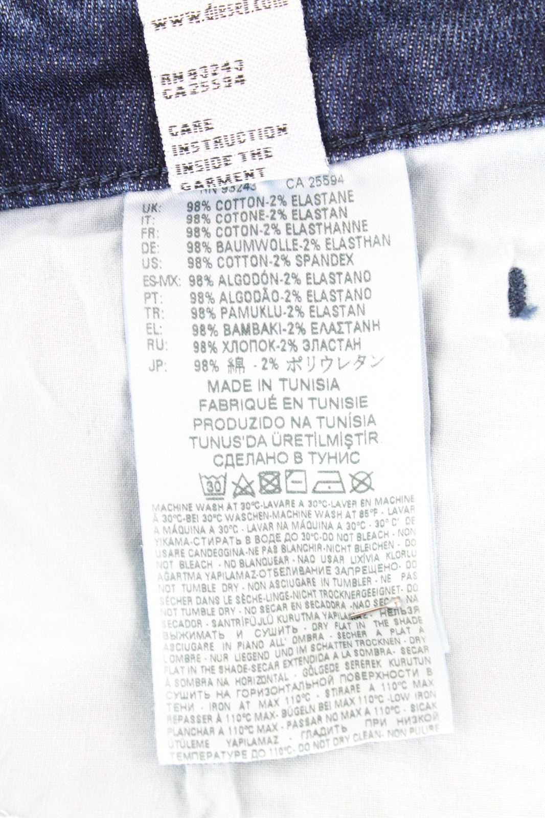 DIESEL D-Bazer 084DD Men Jeans W29/L34 Tapered Wash Cotton Stretch Blue