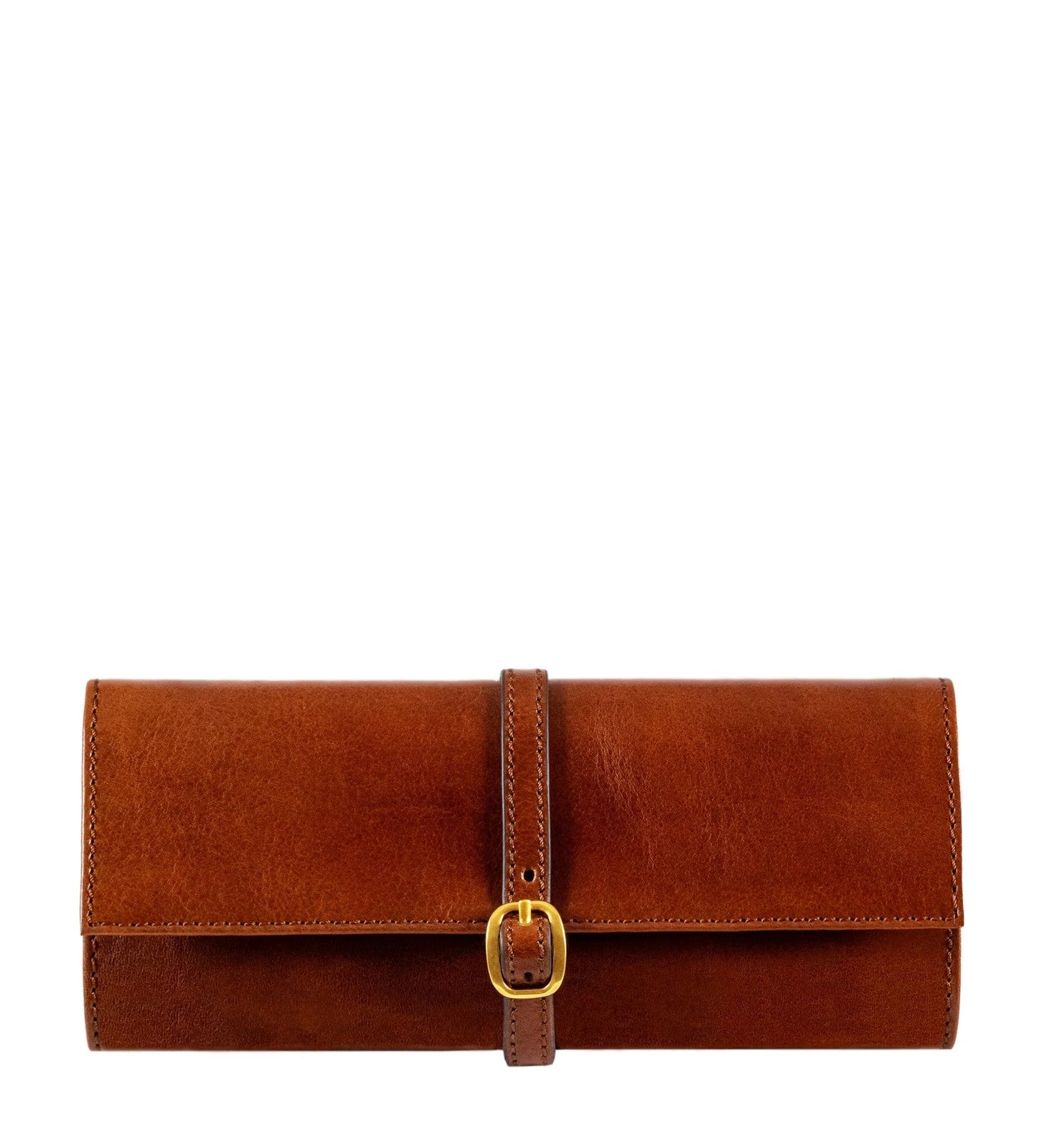 TIME RESISTANCE Madame Bovary Women Jewelry Travel Case Brown Vachetta Leather