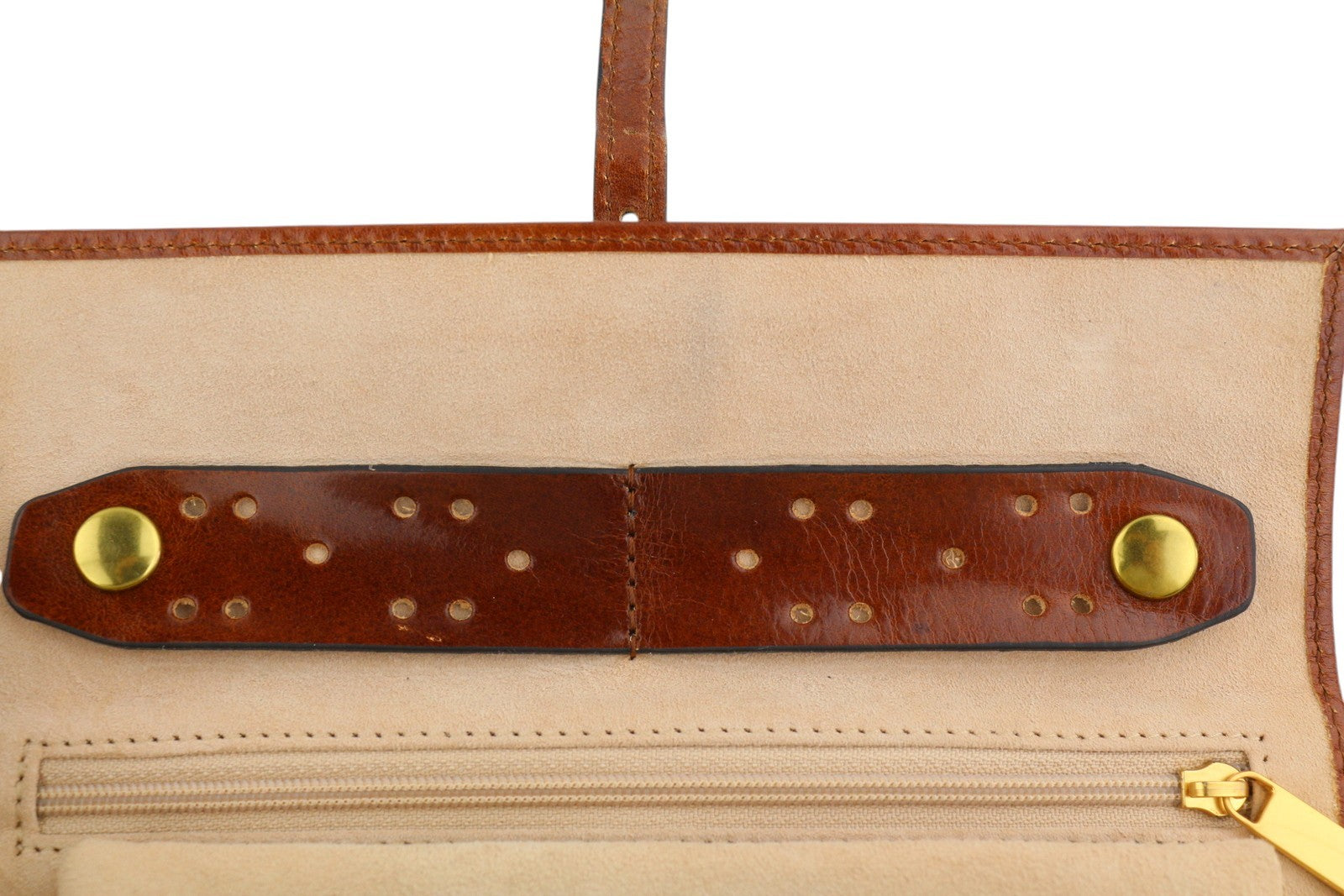 TIME RESISTANCE Madame Bovary Women Jewelry Travel Case Brown Vachetta Leather