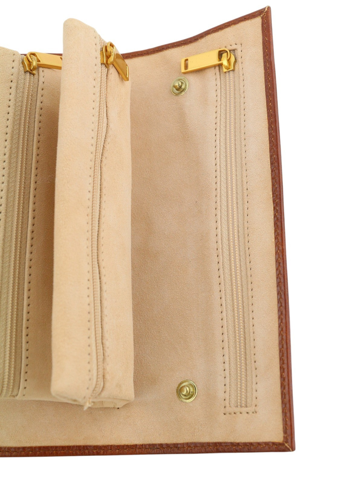 TIME RESISTANCE Madame Bovary Women Jewelry Travel Case Brown Vachetta Leather