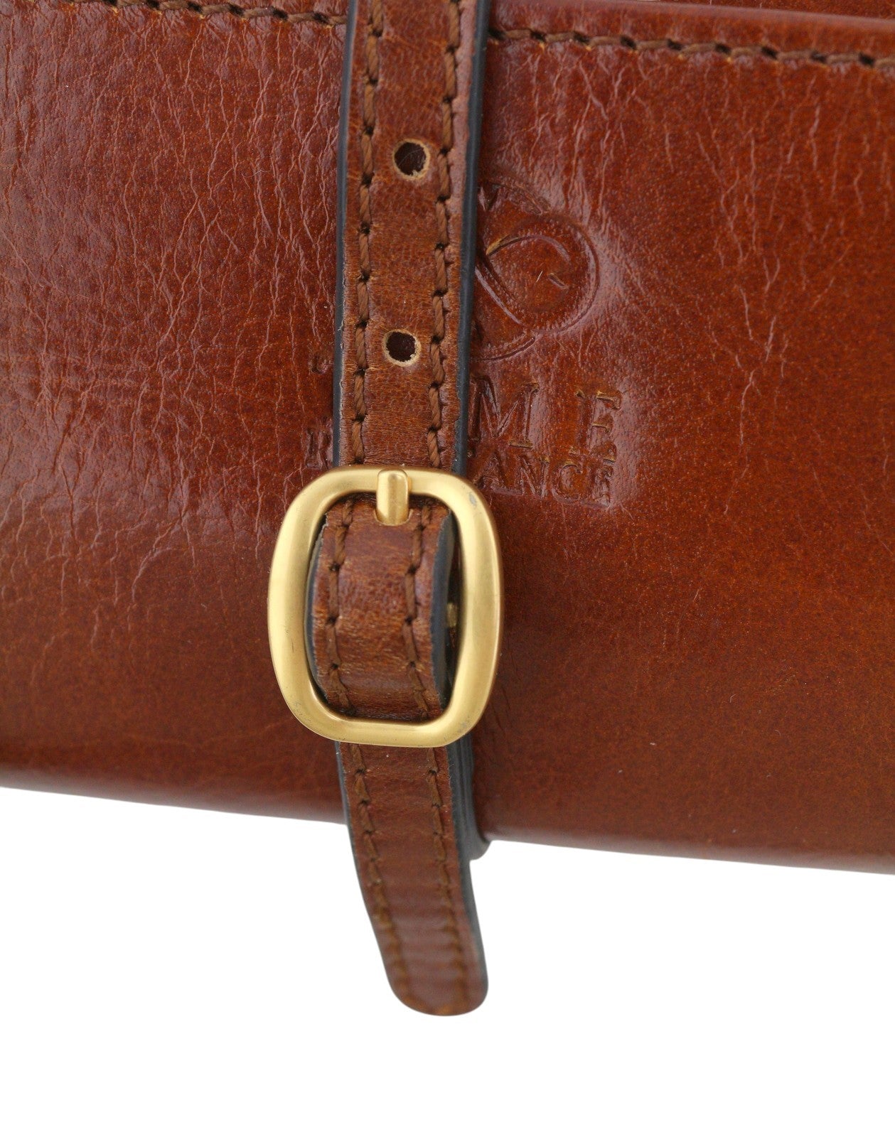 TIME RESISTANCE Madame Bovary Women Jewelry Travel Case Brown Vachetta Leather