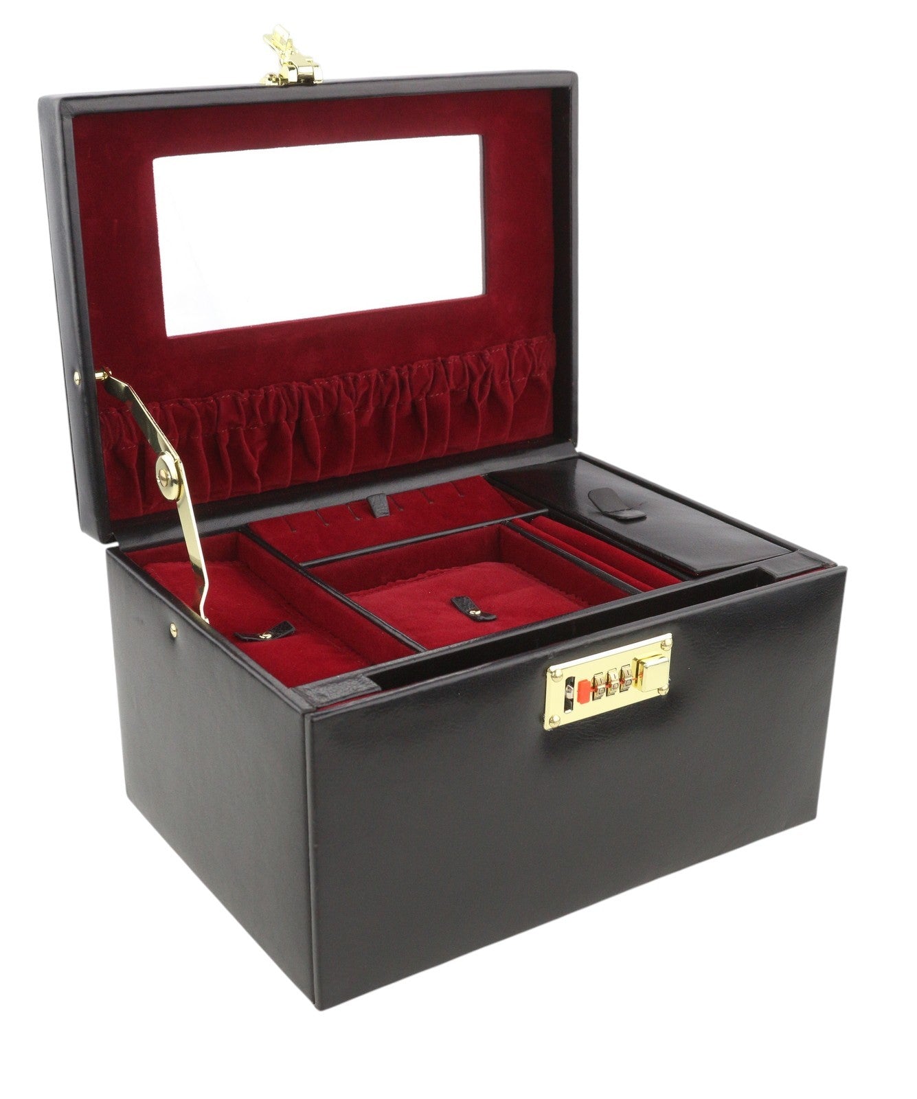 TIME RESISTANCE The Portrait Women Jewelry Box Black Vachetta Leather RRP285