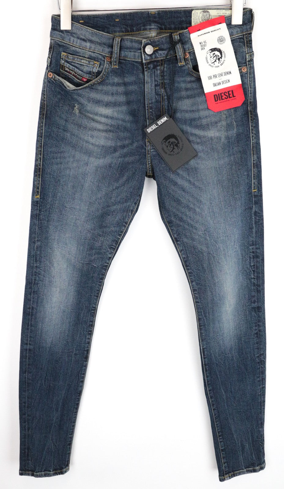 DIESEL D-Amny 069GC Men Jeans W29/L32 Skinny Wash Cotton Stretch Blue Denim