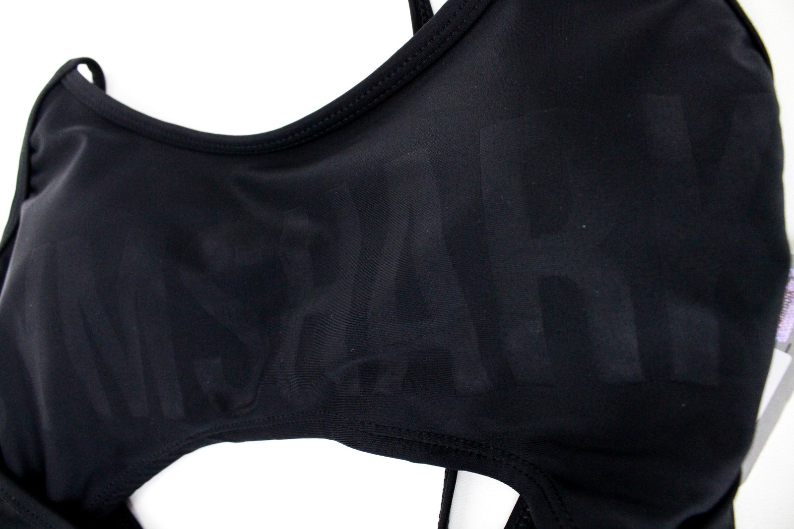 GYMSHARK Expose Women Swimwear XS One-Piece Open Front & Back Black Stretch