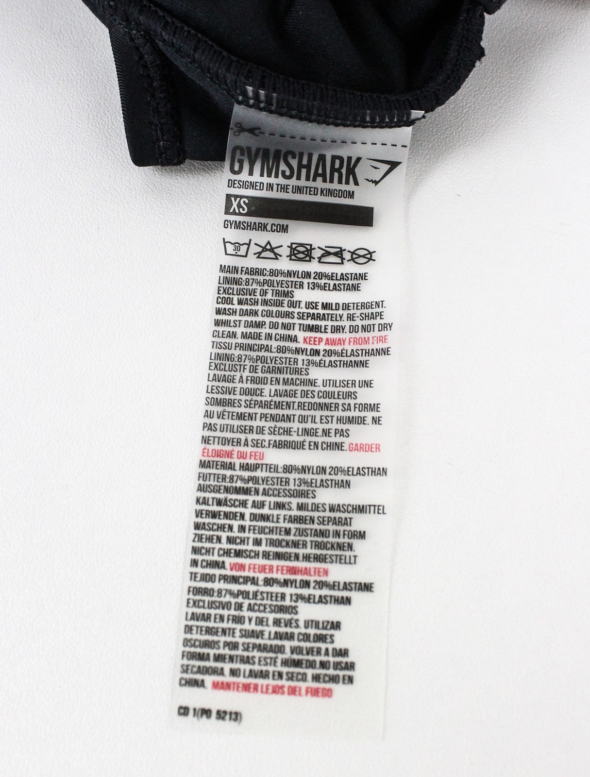 GYMSHARK Expose Women Swimwear XS One-Piece Open Front & Back Black Stretch