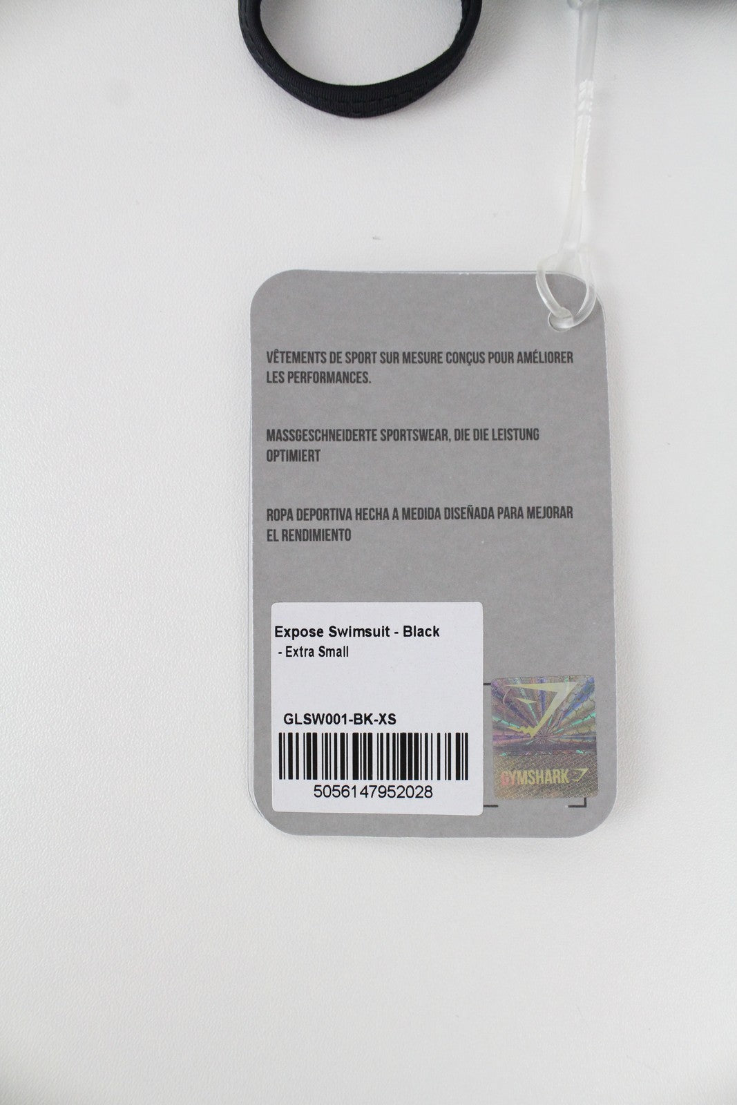 GYMSHARK Expose Women Swimwear XS One-Piece Open Front & Back Black Stretch