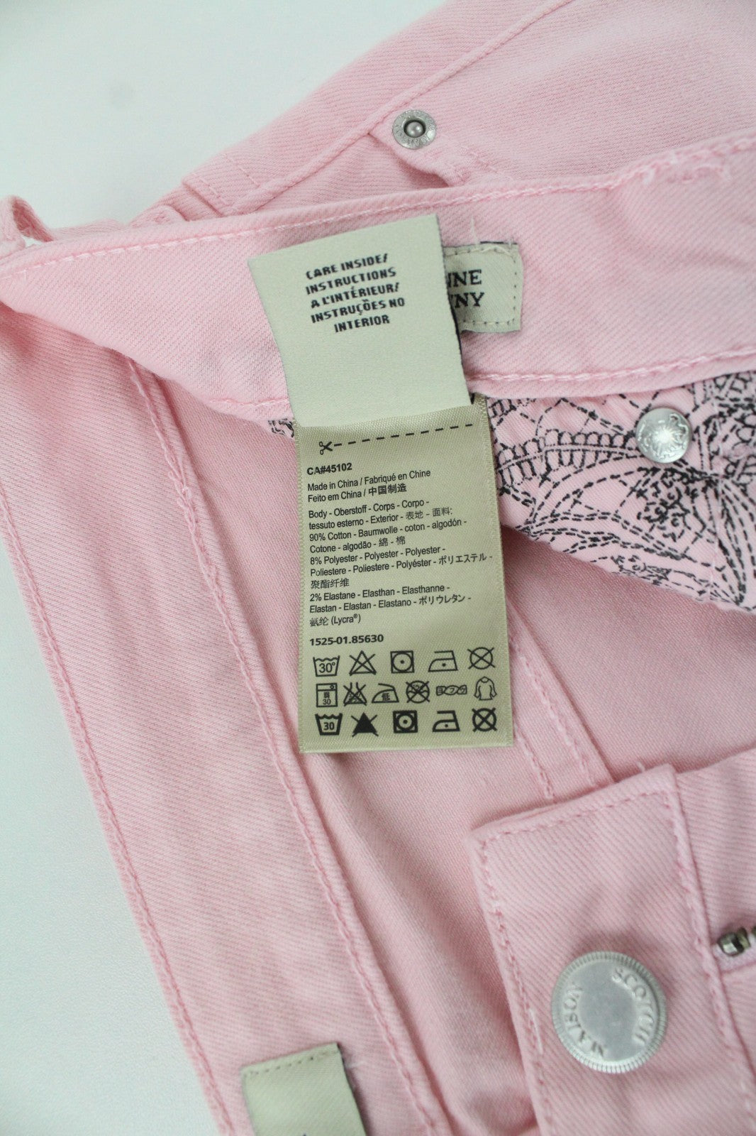 MAISON SCOTCH La Bohemienne Women Jeans W28 Mid-Rise Skinny Fit Pink Denim
