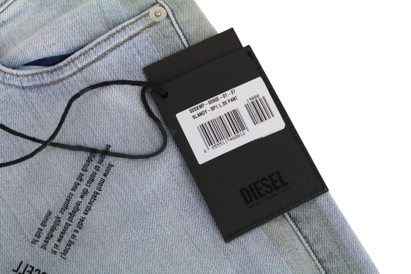 DIESEL Slandy-SP1 0090E Women Jeans W27/L30 Blue Stretch Super Slim-Skinny Fit