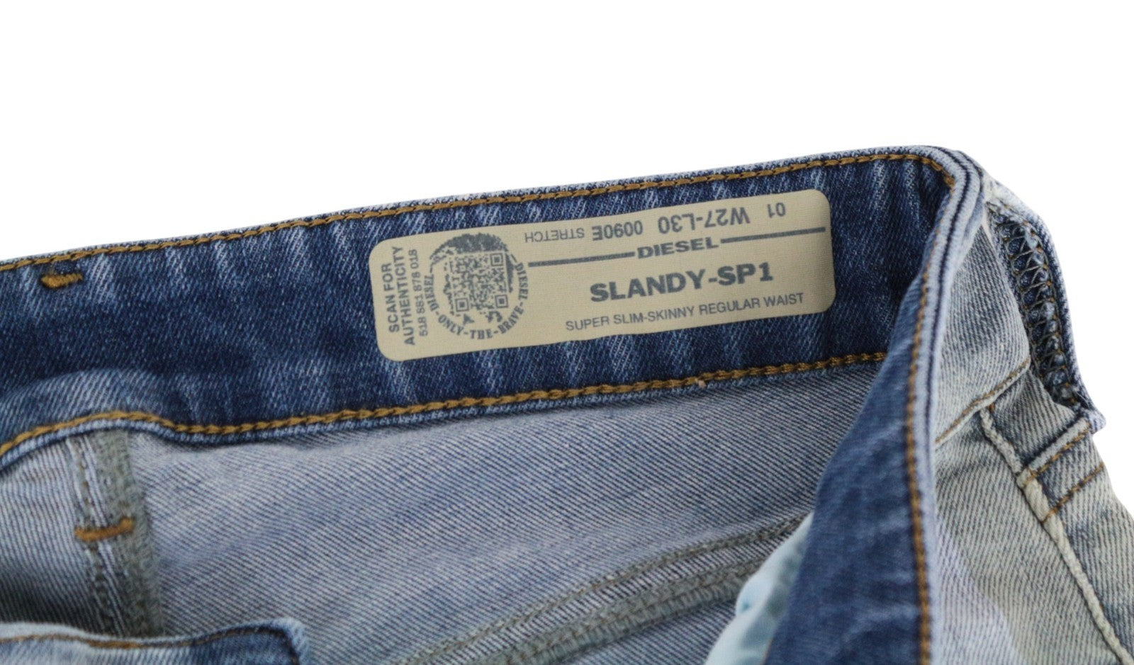 DIESEL Slandy-SP1 0090E Women Jeans W27/L30 Blue Stretch Super Slim-Skinny Fit