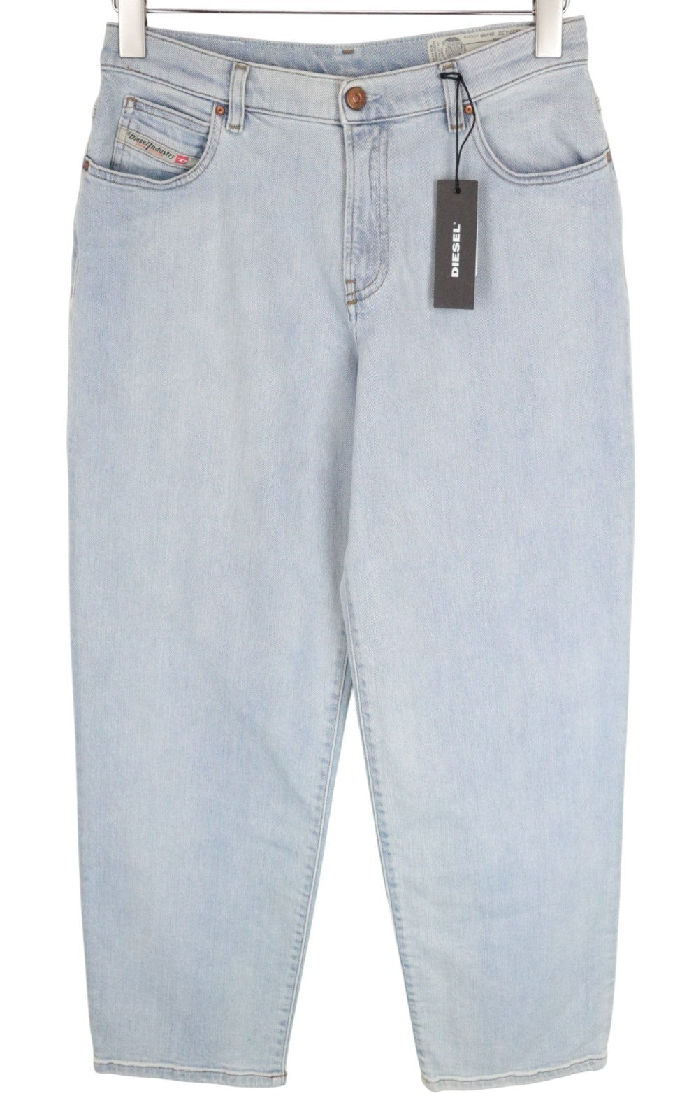 DIESEL Niclah 084RR Women Jeans W27/L32 Regular Straight High Waist Light Blue