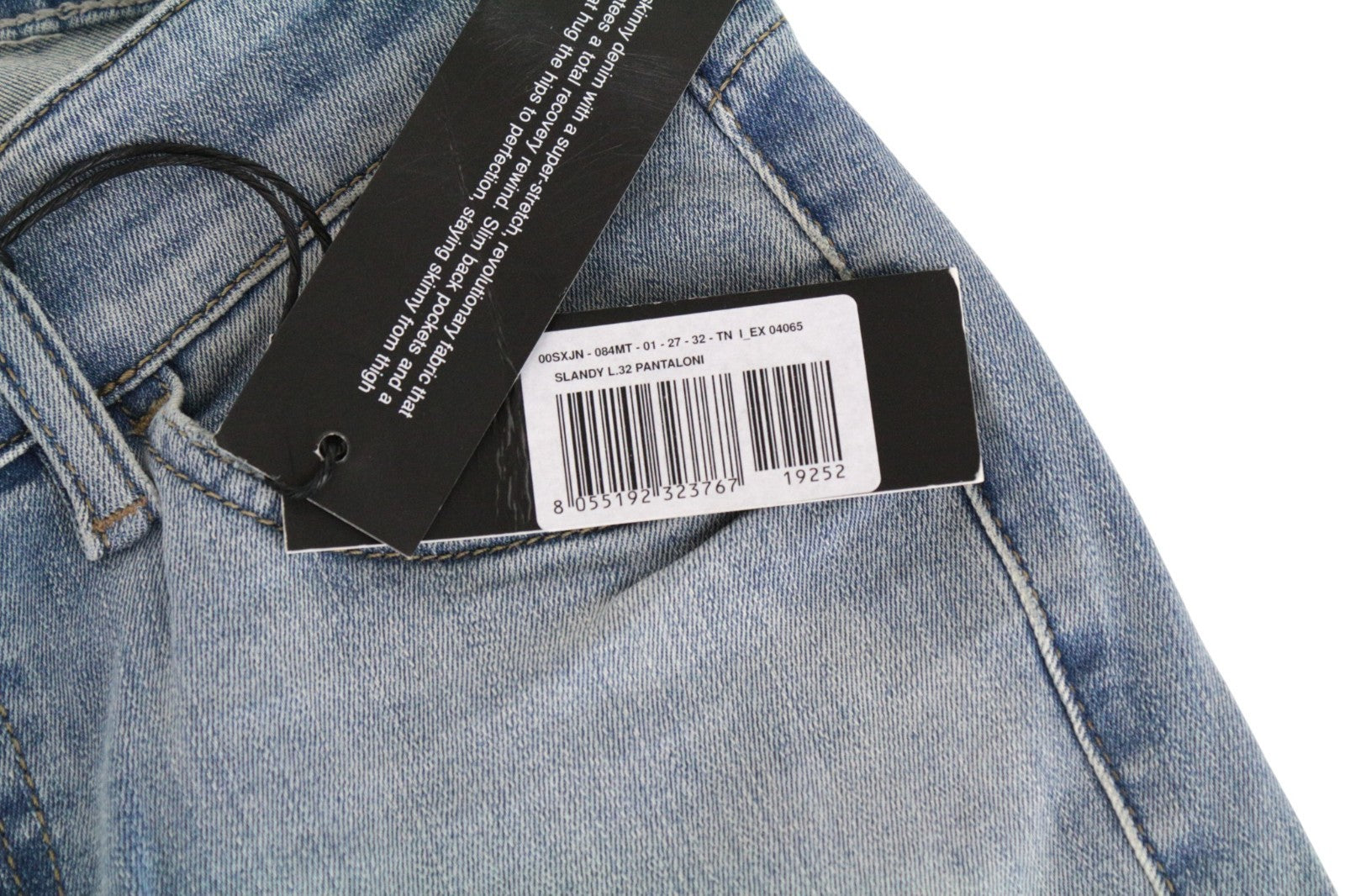 DIESEL Slandy 084MT Women Jeans W27/L32 Super Slim Skinny Fit Distressed Blue