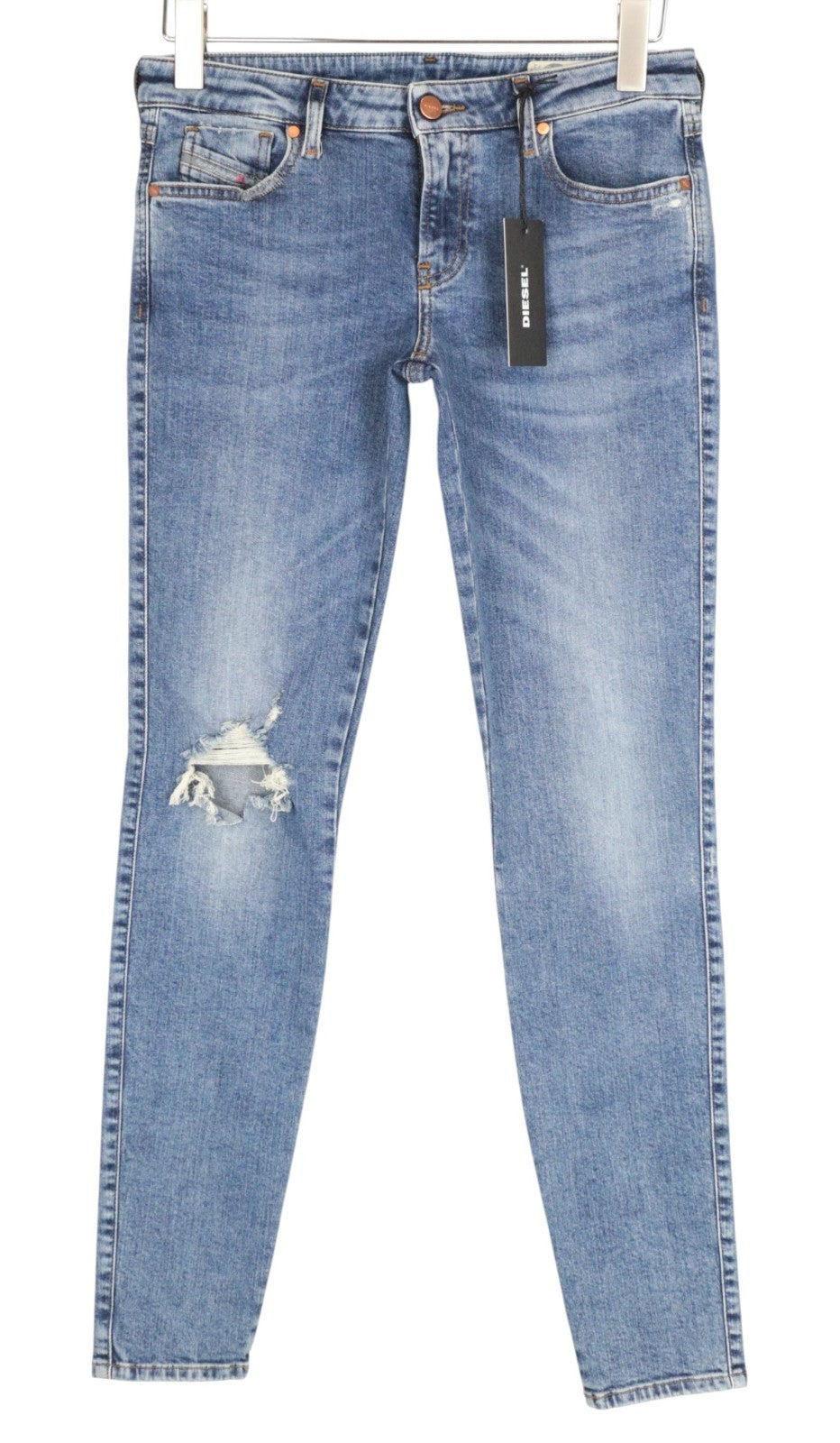DIESEL Gracey 069AI Women Jeans W28/L32 Stretch Low Waist Slim-Skinny Blue