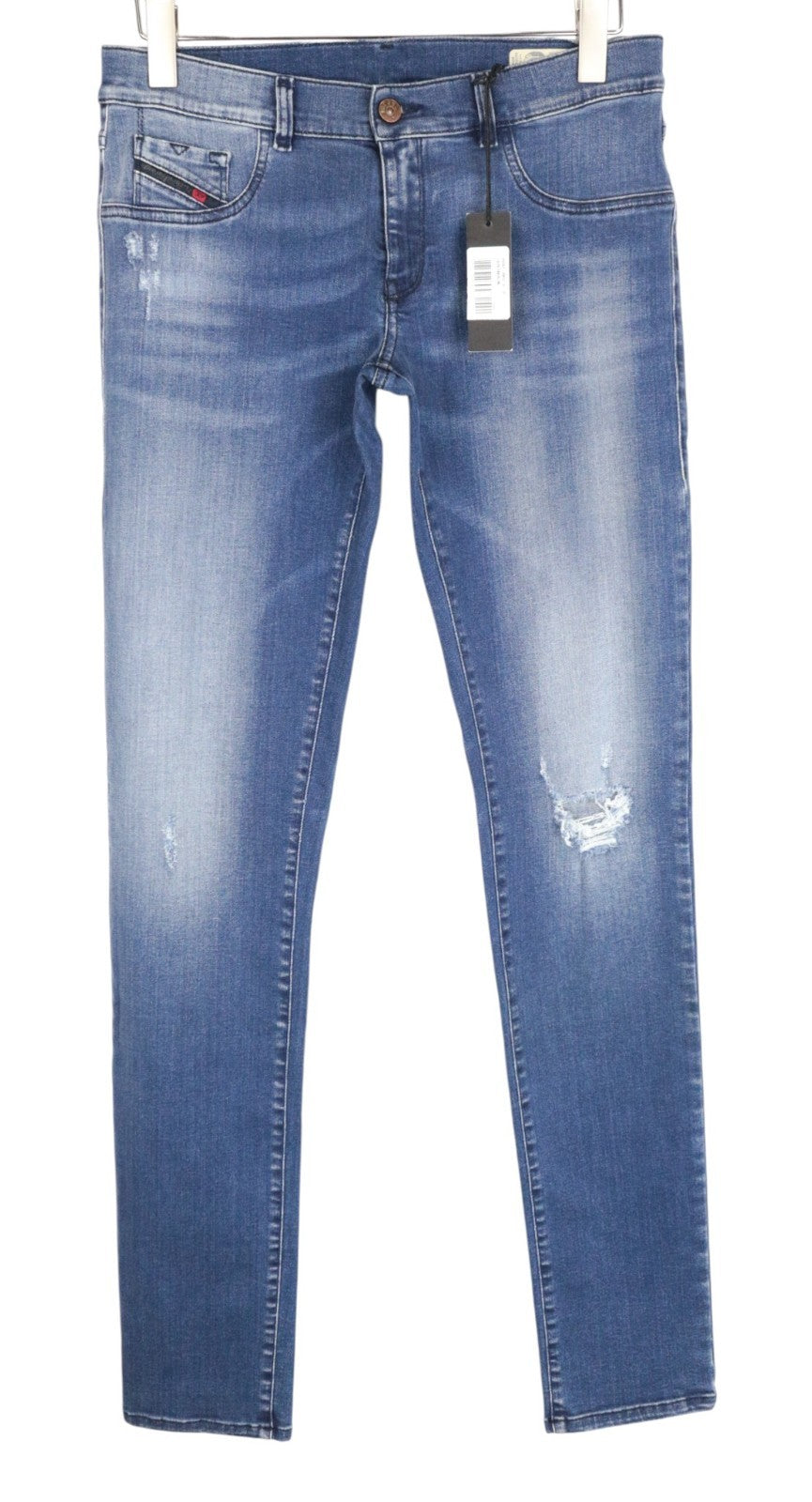 DIESEL Livier 084GJ Women Jeans W32 Low Jegging Stretch Super Slim Mid-Blue