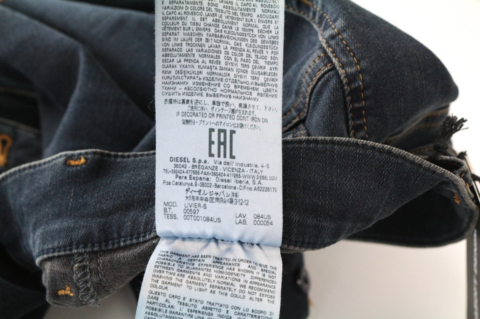 DIESEL Livier-S 084US Women Jeans W32 Stretch Jeggings Low Waist Slim Blue