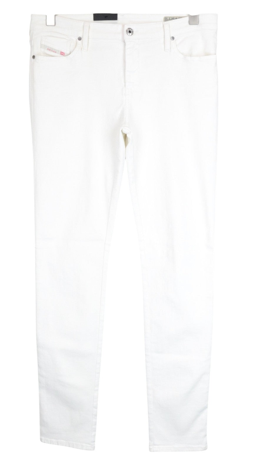 DIESEL Skinzee 0843T Women Jeans W34/L32 Super Slim-Skinny Off White Stretch