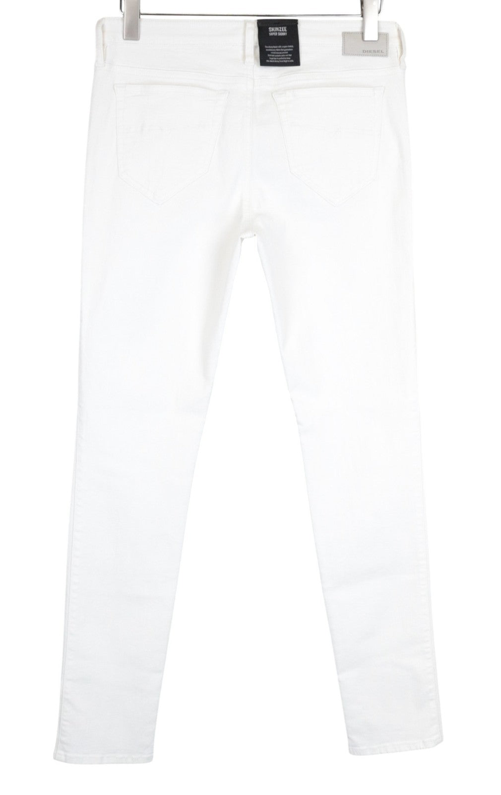 DIESEL Skinzee 0843T Women Jeans W34/L32 Super Slim-Skinny Off White Stretch