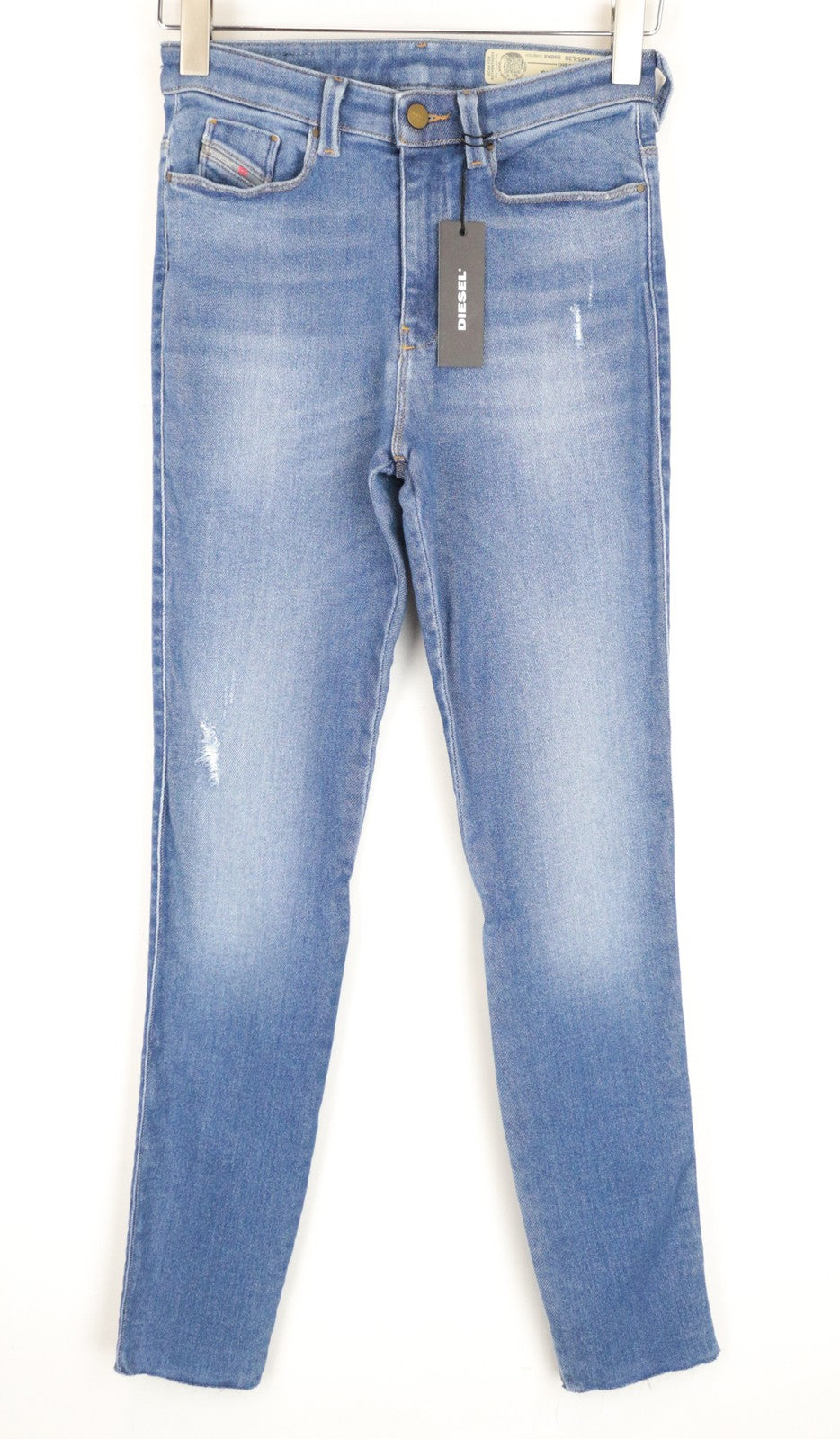 DIESEL Skinzee-High R6BA8 Women Jeans W25/L30 Super Slim-Skinny Blue Stretch