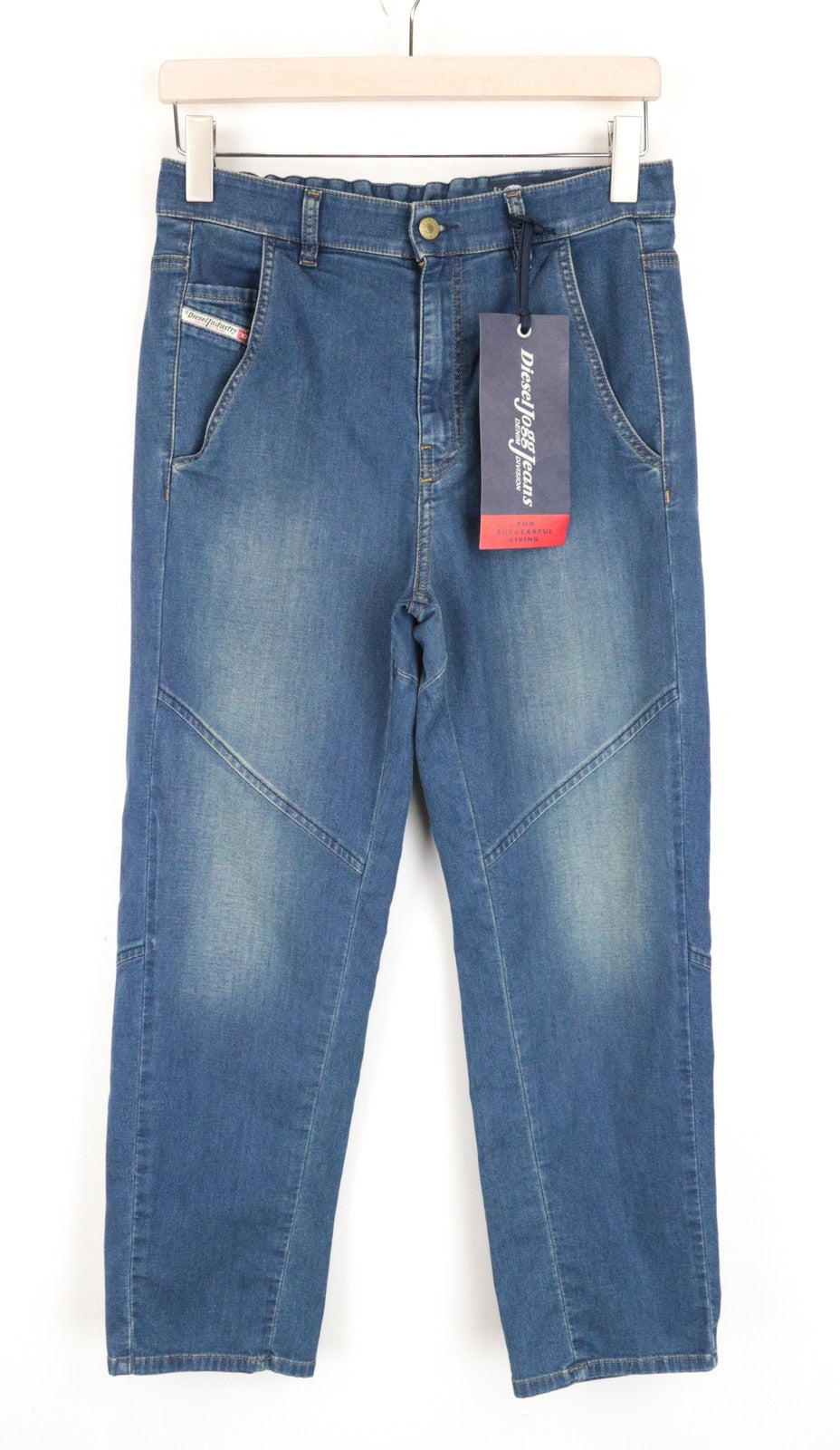 DIESEL D-Rollar-Ne 069IT Women Jeans W26 Sweat Jogg Relaxed Blue Cotton Stretch