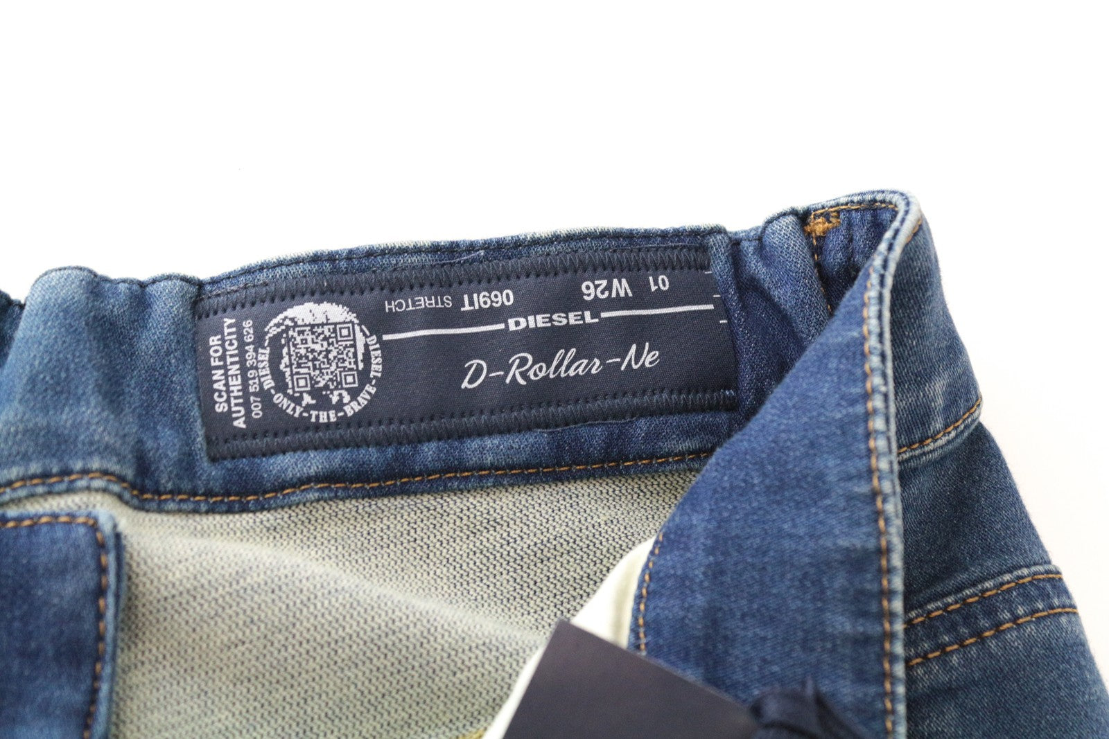 DIESEL D-Rollar-Ne 069IT Women Jeans W26 Sweat Jogg Relaxed Blue Cotton Stretch