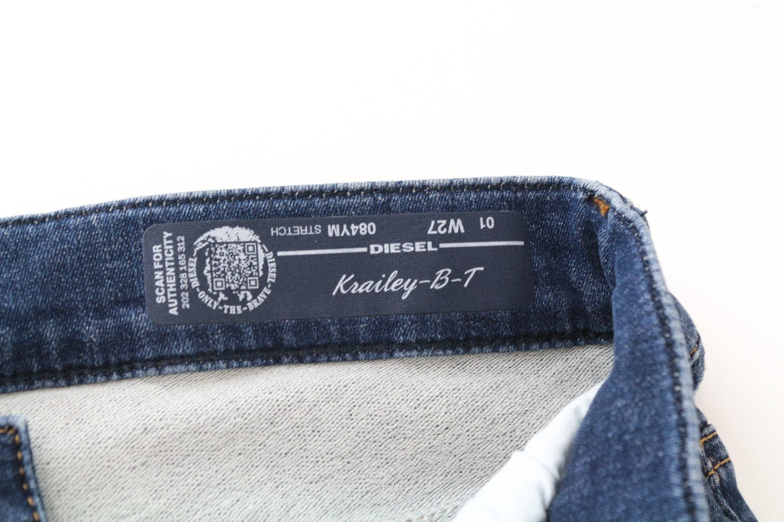 DIESEL Krailey-B-T 084YM Women Jeans W27 Sweat Jogg Skinny Blue Wash Stretch