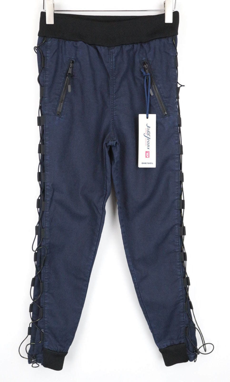 DIESEL Taryn-NE Women Jeans W25 Straight Fit Dark Blue Pull On Cotton Stretch
