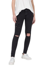 DIESEL Slandy-Low 085AW Women Jeans W25/L34 Super Slim-Skinny Fit Grey Stretch