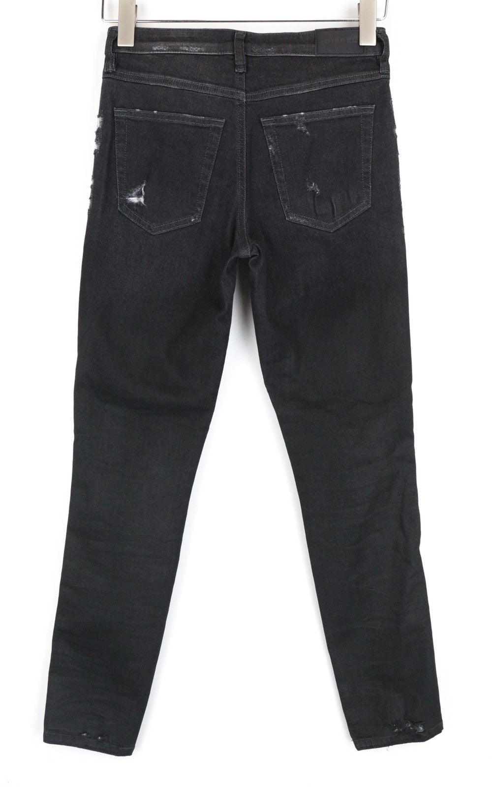 DIESEL Babhila 084YT Women Jeans W25/L32 Slim Skinny Grey Distressed Stretch