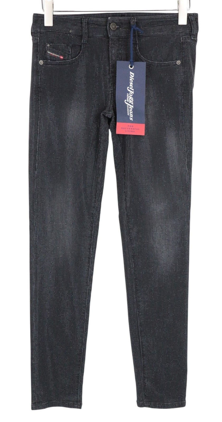 DIESEL D-Ollies-SX-NE 0093H Women Jeans W26 Slim Fit Grey Rhinestones Stretch