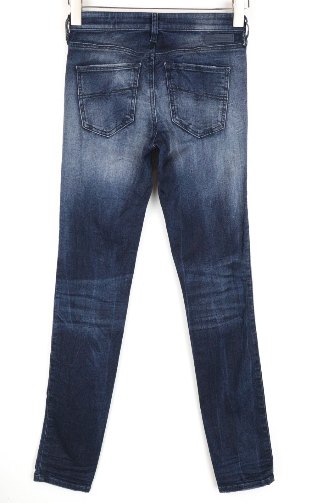 DIESEL Doris-Ne 0678S Women Jeans W26 Jogg Sweat Super Slim Blue Distressed