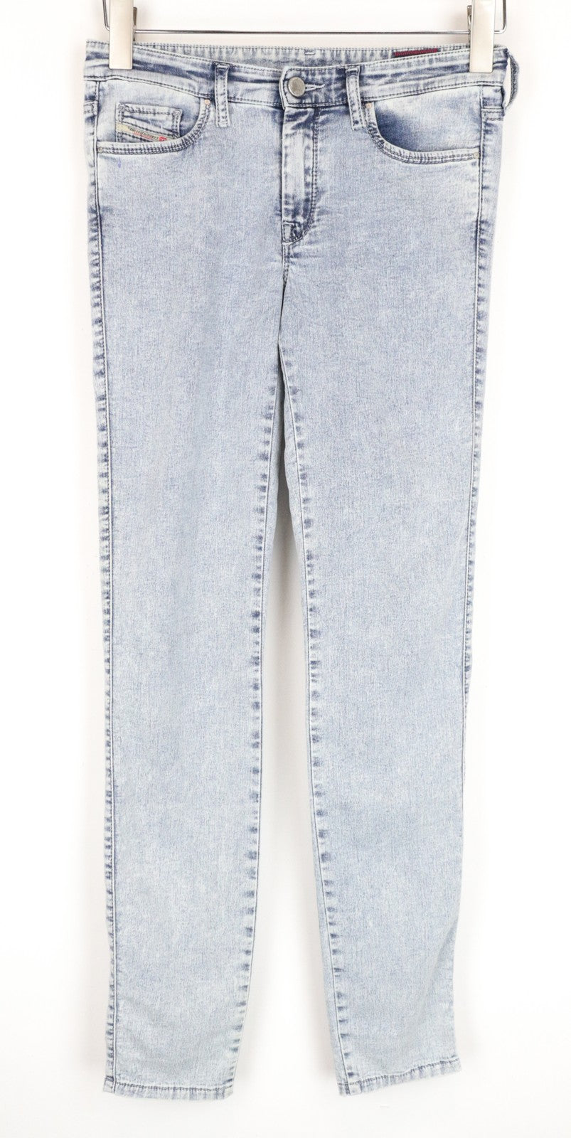 DIESEL Doris-Ne 0672C Women Jeans W26 Jogg Sweat Light Blue Stretch Super Slim