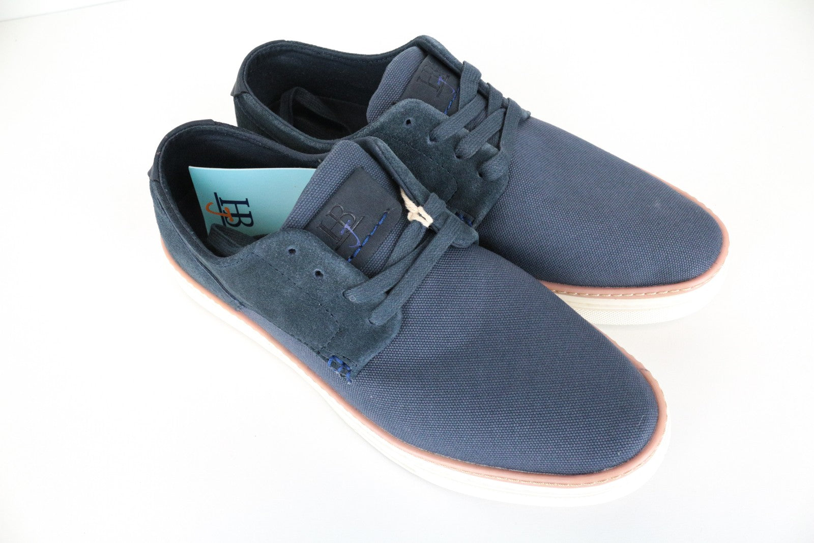 HARMONT & BLAINE Men Trainers EU43 Sneakers Plain Weave Midnight Blue Laces