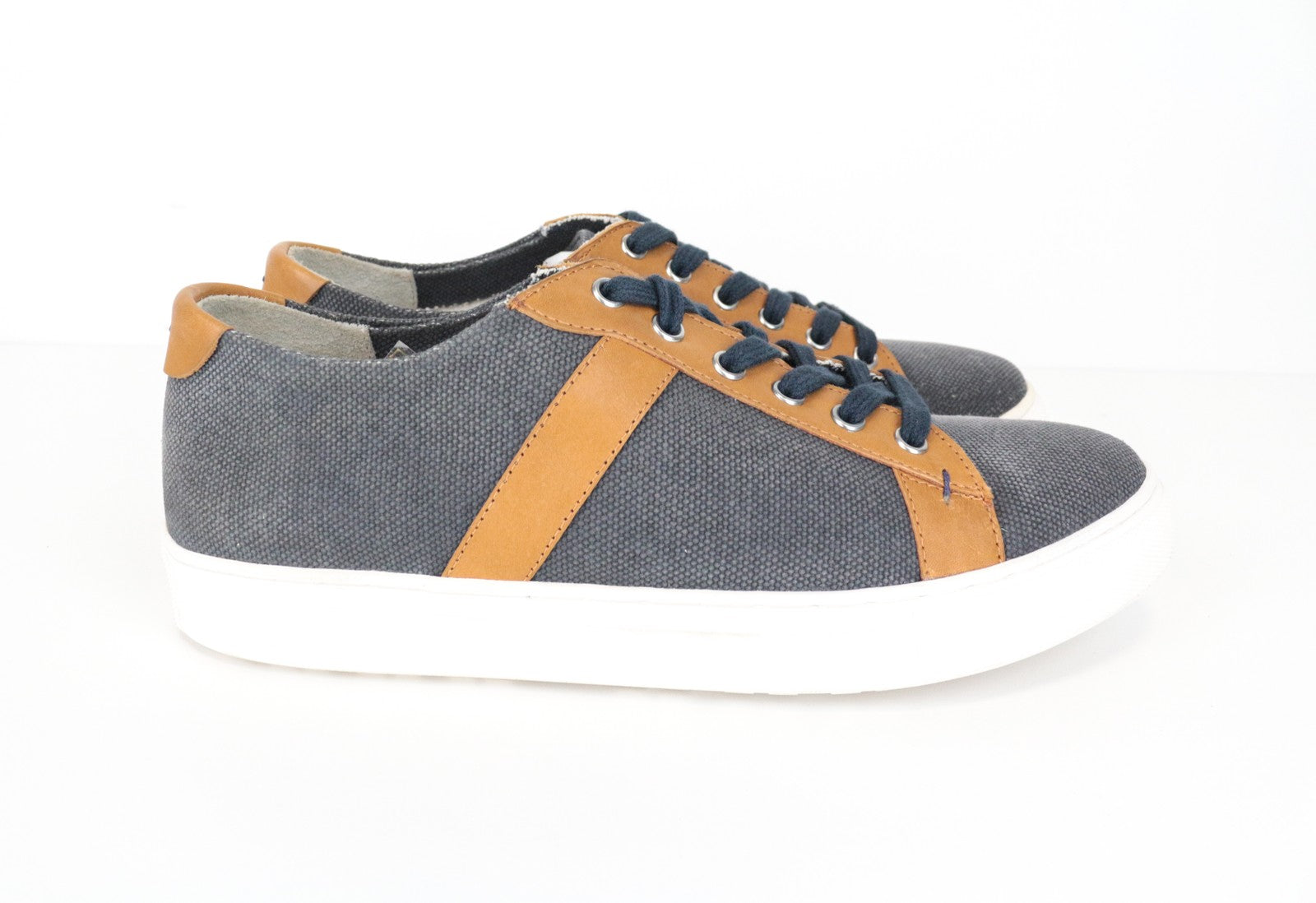 HARMONT & BLAINE Men Trainers EU44 Grey Two-Tone Sneakers Flat Faux Leather
