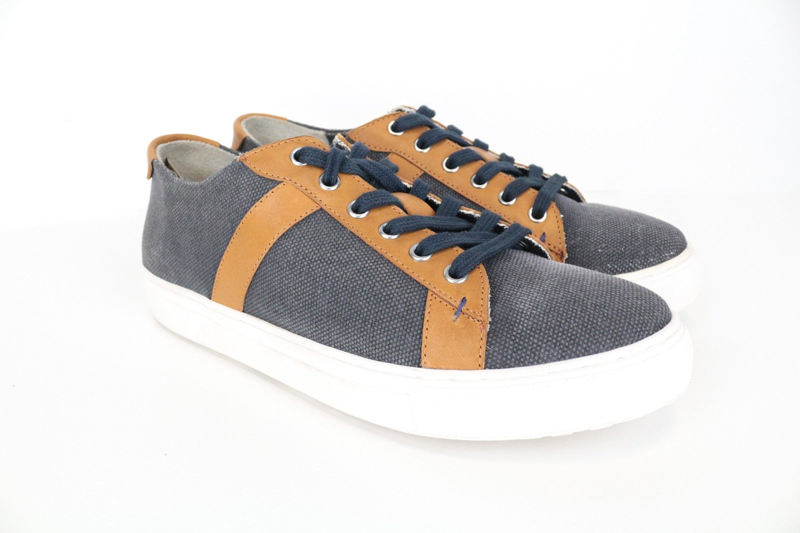 HARMONT & BLAINE Men Trainers EU44 Grey Two-Tone Sneakers Flat Faux Leather