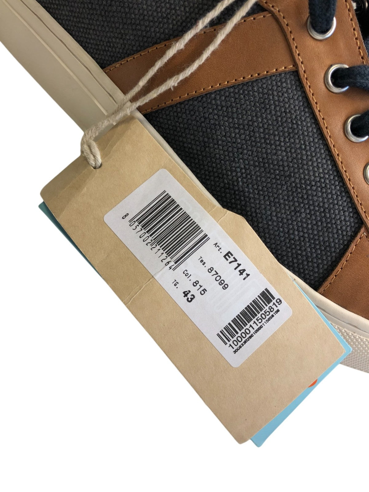 HARMONT & BLAINE Men Trainers EU43 Sneakers Steel Grey Two-Tone Canvas Flat