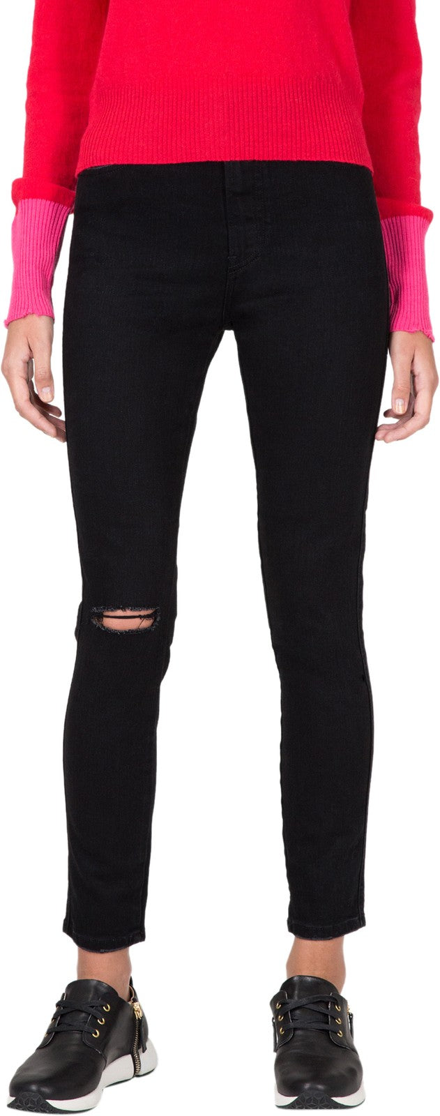 DIESEL Babhila-High 084ZN Women Jeans W26/L30 Slim Skinny Ripped Stretch Black