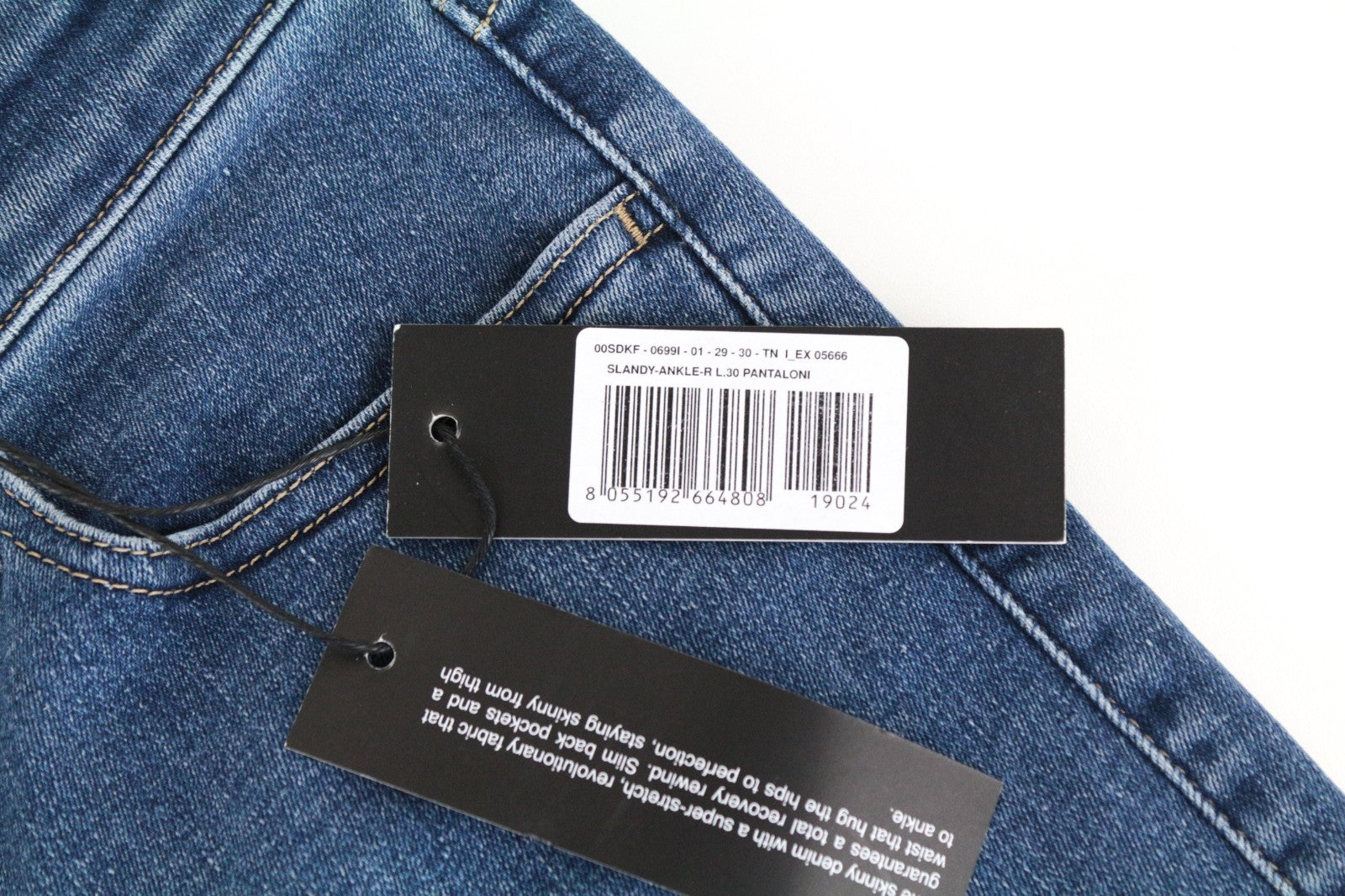 DIESEL Slandy-Ankle-R 0699I Women Jeans W29/L30 Slim Skinny Fit Blue Stretch