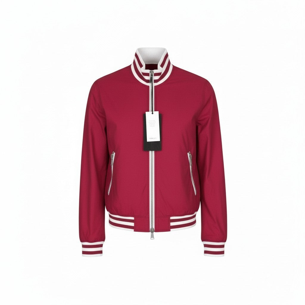 RICHMOND Men Jacket 52 Red Lightweight Long Sleeve Zip Casual Lined