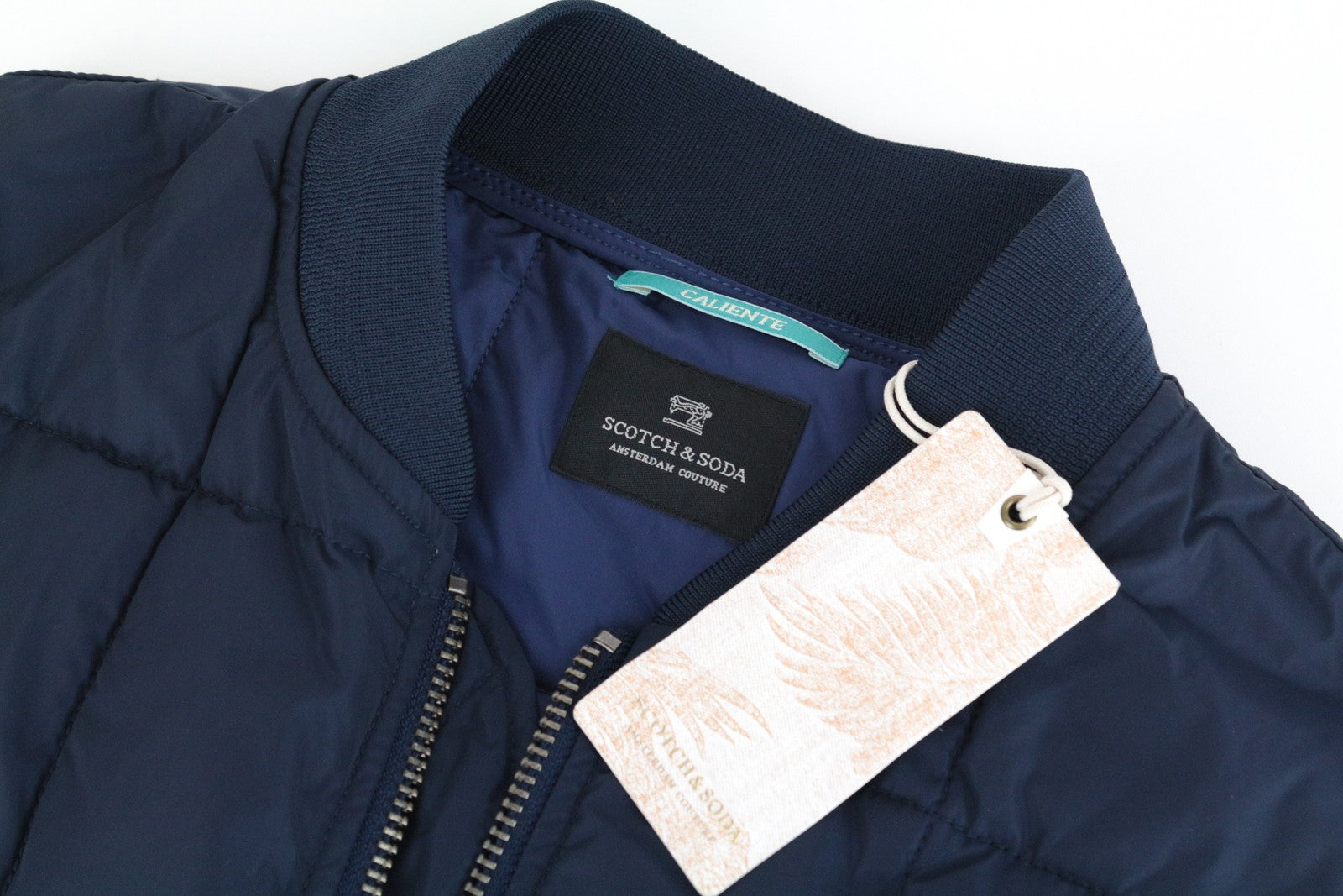 SCOTCH & SODA Ams Couture Men Jacket S Blue Gilet Lined Padded Sleeveless